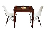 3244 ダイニング 3点セット 2人用 ラバーウッド テーブル W75 ダイニングチェア 2脚 ( MTS-063 MTS-032 BR )