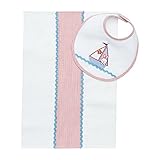 Elegant Baby Perfect Shower Gift Burp Cloth and Bib Set, Nautical Girl by Elegant Baby
