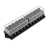 DealMux 32V 12ウェイ横シングルヒューズボックス回路標準ブレードホルダーブロック車のトラック