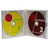 オーバルマルチメディア 日本製CDケース 17mm厚2枚収納ジュエルケース DUO ケース ホワイト 3個パック