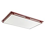 中国スタイル木製天井ライト長方形アクリルリビングルームベッドルームホールホテルLighing天井ランプZA zs42 L100cm WINZSC