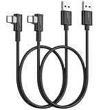 SUNGUY USB Type-C L字ケーブル 0.6m 【2本組】最大18W急速充電 Type-C対応 USB2.0データ転送 iPad Pro/Galaxy/Xperia/Google対応