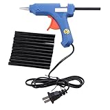 Neitsi(ネイティス)1個青グルーガン 12本グルースティック 超強粘着力接着剤 グルー ウィッグ用工芸品 接合工具 DIY用工具セット (黒いスティック)