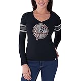 MLB Boys MLB New York Yankees ' 47ブランドレディースHomerun長袖Tシャツ、スタイル2 (ネイビー) L