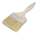 uxcell　ペイントブラシ　オイルブラシペンペイント　絵画ブラシ　木材ハンドル　柔らかい毛　ベージュ　10cm幅さ