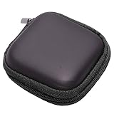 prendre コンパクト イヤホンケース 小物 収納 薄型 持ち運び セミハードケース 整理 耐衝撃 クッション メッシュポケット （ブラック） PR-MINICASE-BK