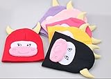 値下げ キッズファッション ベビー赤ちゃん男女帽子 ニット帽 ローズピンク 【5点】
