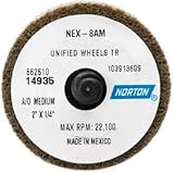 Norton Bear-Tex Nex Unified Nonwoven Abrasive Wheel, Aluminum Oxide, 3 Diameter, Grit Medium (Pack o