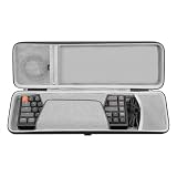 Geekria 65％ キーボード＋マウスケース 68鍵 コンパクト キーボード用 ハードシェル トラベル キャリングバッグ Keychron K6, Nuphy Halo65, YUNZII X71に対応 (ダークグレー)