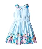[ユーエス エンジェルス] Us Angels レディース Matte Satin Sleeveless Peter Pan w/ Photo Reel Border Dress (Toddler/L