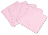 Trend Lab Set of 5 Wash Cloth, Gingham Seersucker Pink by Trend Lab