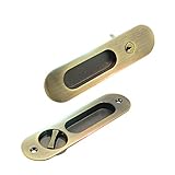 Baoblaze 隠し式　亜鉛合金　ロックセット　ドアロックハンドル　家用　盗難防止　18.7x13.4x5.5cm　全２色 - ブロンズ