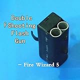 Shooting Flash Gun/ シューティング フラッシュガン ファイアアピアリング 舞台マジック道具(電子二管ショット（ファイアエルフ5）)