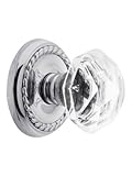 Classic Rope Rosette Set With Diamond Crystal Knobs Privacy In Polished Chrome. Doorsets. [並行輸入品]