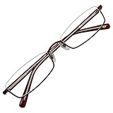 [k－eines] アンダーリム スクエア メガネ 伊達 眼鏡 UV ブルーライト カット 細身タイプ 12003s (PCメガネ レッド)