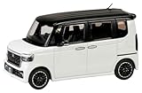 HJ43 1/43 ホンダ N-BOX CUSTOM プラチナホワイトパール & ブラック 完成品