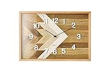 インターフォルム 掛け時計 ナチュラル 幅40×高さ28×奥行5cm Venerable ベネレーブル 電波ステップムーブメント CL-3357