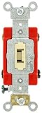 Leviton 1224-2IL 20 Amp, 120/277 Volt, Toggle Locking 4-Way AC Quiet Switch, Extra Heavy Duty Grade,
