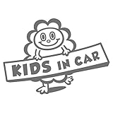 imoninn KIDS in car ステッカー　【シンプル版】　No.48　モクモクさん　（シルバーメタリック）