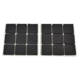 uxcell 家具足保護パッド テーブル足 家庭 ゴム 四角形デザイン 2.6 x 2.6 x 0.5cm 18個入り