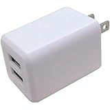 Broadwatch USB アダプター 2A 2ポート 充電器 5V/2A PSE認証済み スマホ充電器 折り畳み可能