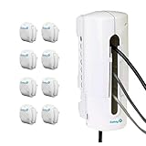 Safety 1st 8 Count Deluxe Press Fit Outlet Plugs with Power Strip Cover by Safety 1st