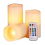 Zehui Candle Lightリモートコントロールリアルなと明るい電池式Flameless LEDキャンドルライトクリスマスウェディングパーティーのホームデコレーション