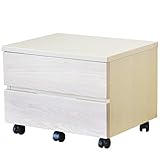 ライフスタイリングショップ プリンターワゴン 幅50 木製 キャスター デスク横 オフホワイト LS-380OWH