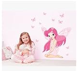 Edtoyクリエイティブ子供の漫画DIYプリンセス部屋壁装飾プリンセス部屋壁ステッカーピンク