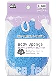 オーエ ボディスポンジ 縦13cm×横10cm×高さ5.5cm ブルー BC ヘチマボール 豊かな 泡立ち 日本製