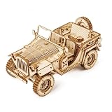 つくるんです® 日本語説明書付 3D ウッドパズル オーナメントシリーズ (オフロードカー)