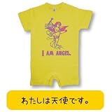 キッズベビーロンパース I am ANGEL ベビーピンク