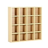 arne 本棚 日本製 完成品 4列 4段 幅100cm 高さ100cm 可動棚 シェルフ コミック収納 ラック H-001 4×4 ナチュラル