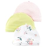 Carter's(カーターズ) ベビーキャップ3枚組(花柄/スクエア/レモン)【0-3M/新生児用】 0-3ヶ月 [並行輸入品]