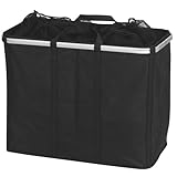 Household Essentials Collapsible Krush Double Sorter Laundry Hamper with Mesh Top and Aluminum Rim, 