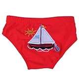 (スマイル ワキキ)Smile YKK 水着 パンツ キッズ スイム 子供 ベビー男の子 水遊びパンツ 海パンツ 水泳 ビーチ レッド S