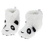 Domybest【冬を懐に抱えて~】秋冬 綿の靴 幼児スノーブーツ 子供用ファーストシューズ 面白いパンダのパターン 写真小道具 誕生日プレゼント 出産お祝い 柔らか 滑り止め 暖かく保つ ホワイト