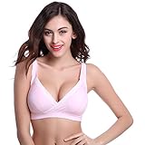 Wodery レディース マタニティ ブラジャー マタニティブラジャー クロス オープン ノンワイヤー ハーフトップ 授乳ブラ 産前 産後 妊婦