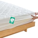 Housecover 敷きパッド セミダブル 敷パッド一体型 ベッドパッド パッド一体型ボックスシーツ 洗える 抗菌防臭 軽量 オールシーズン 防ダニ加工 ゴムバンド付き しきぱっと ベットパット 吸湿速乾 布団敷きパッド 癒しの肌触り シキパッド 無地 120x200x30cm アイボリー