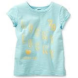 カーターズ（Carter's）2014新作女の子用水色LUCKY LUCKY78半袖Tシャツ 　並行輸入 (5years(110cm-115cm))