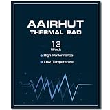 Aairhutシリコンパッド13 W/mK、120 x 120 x 0.5 mm熱伝導パッド放熱パッドGPU CPU非導電耐熱限界オデッセイカバー、二重自己粘膜付き、PCノートパソコン放熱器/GPS/CPU/LED