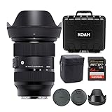 Sigma (シグマ) 24-70mm f/2.8 DG DN アートズーム フルフレーム Eマウントレンズ ソフトウェアスイート付き 64GB Extreme PRO SDカード ハードケース カスタマイズ可能なフォーム付き (4アイテム)