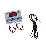 Fenteer デジタル温度調節器　サーモスイッチ　プローブ　制御スイッチ　12V/24V - 24V
