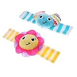 Blesiya 全２種類　ガラガラ　 手首 布 - 手首マルチカラー