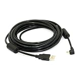 JSER Mini USB B Type 5ピン オス 直角 90度 - USB 2.0 オス データケーブル EMI フェライトコア 5M