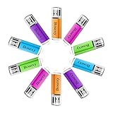 USBフラッシュドライブ 10個パック 16GB メモリースティック Bosexy USBメモリ キャップ付き LEDインジケーター マルチカラー