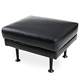 LOWYA （ロウヤ） スツール 単品 オットマン 脚置き チェア イス スチール脚 PU ブラック