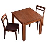 タンスのゲン 伸長式 ダイニングテーブル3点セット 幅80～130cm 伸縮 天然木 ウレタン塗装 突板 キャスター付 親子卓 ウォールナット 椅子ブラック 11719255 00