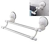 Bathroom Double Deck Towel Rack Clothes Storage Holder With