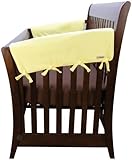 Trend Lab Fleece CribWrap Rail Covers for Crib Sides (Set of 2), Yellow, Wide by Trend Lab [並行輸入品]